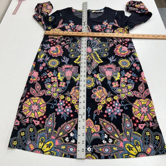 Loft Ann Taylor Dress Womens PS Small Petite Floral Mosaic Long Sleeve Back Zip - Picture 6 of 10